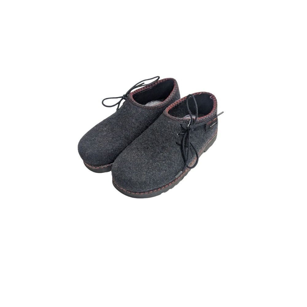 Wild N’ Wooly by Stegmann Lace Up Gray Felt Wool Shoe‎ Sz 6 Womens